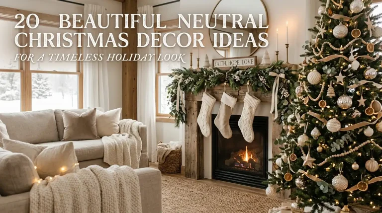 20 Beautiful Neutral Christmas Decor Ideas for a Timeless Holiday Look
