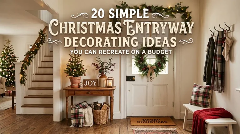 20 Simple Christmas Entryway Decorating Ideas You Can Recreate on a Budget