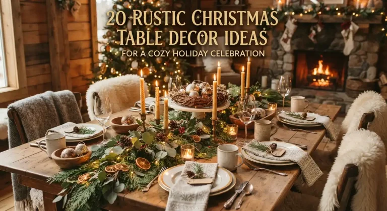 20 Rustic Christmas Table Decor Ideas for a Cozy Holiday Celebration