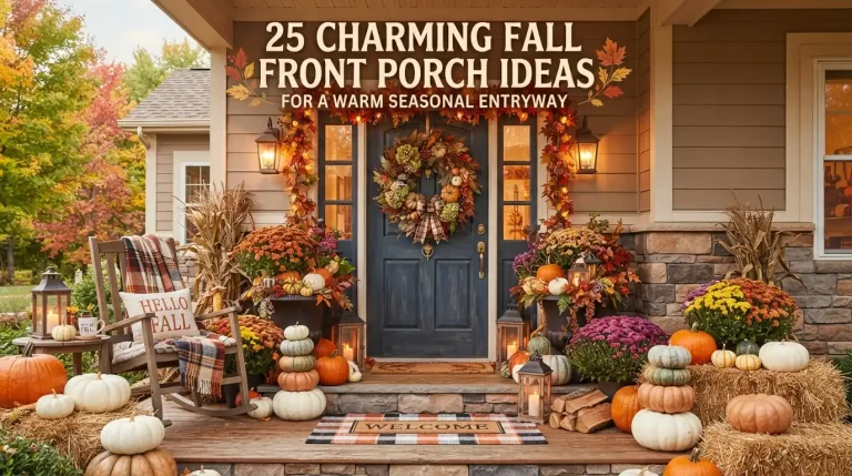 25 Charming Fall Front Porch Ideas for a Warm Seasonal Entryway